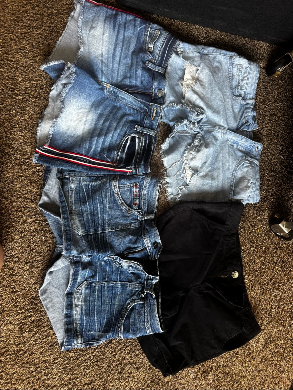 Women’s Denim & Black Jean Shorts Pack